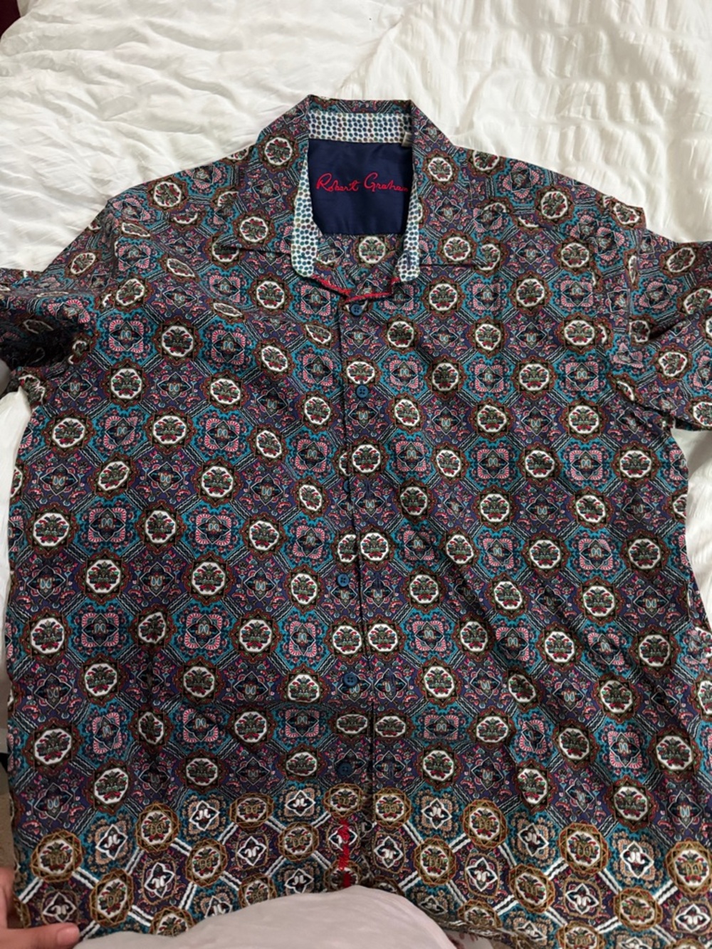 Robert Graham Men's Multicolor Patterned Button-Up Shirt - Blue/Purple